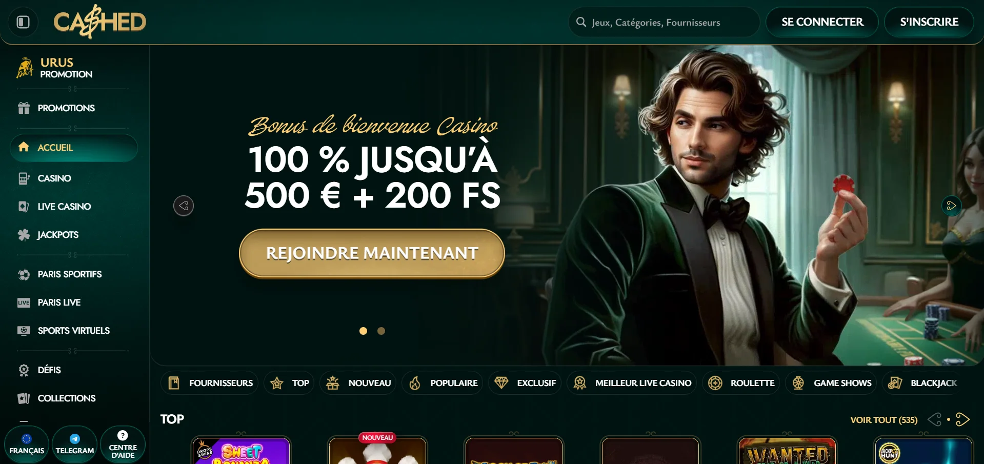 Cashed casino en ligne France